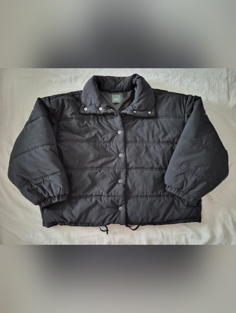 wild fable Black Cropped Puffer Jacket